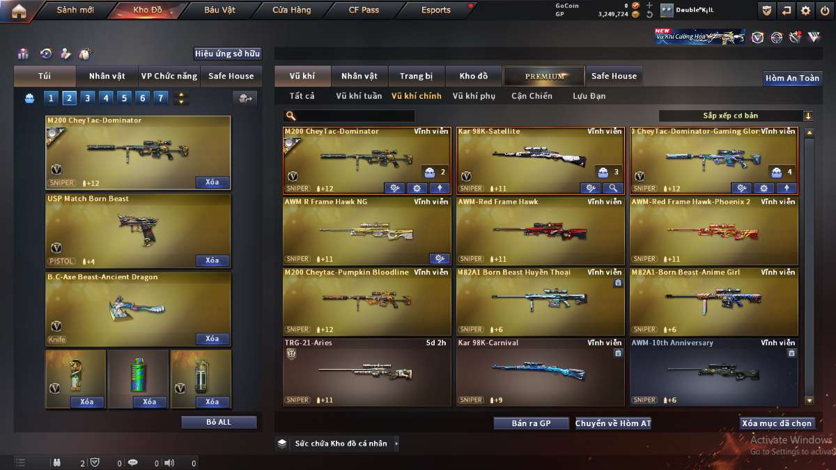 shop acc cf uy tin gia re